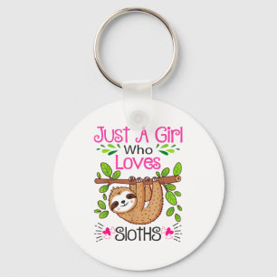 Porte-clés Femme Fille Amoureuse de Paresseux Mignonne Juste