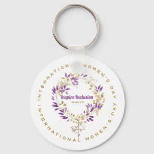 Porte-clés Femme florale signe de la Fête des Femmes Mars 20