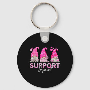 Porte-clés Femme Fun Gnomes Soutien Squad Cancer du Sein Awar