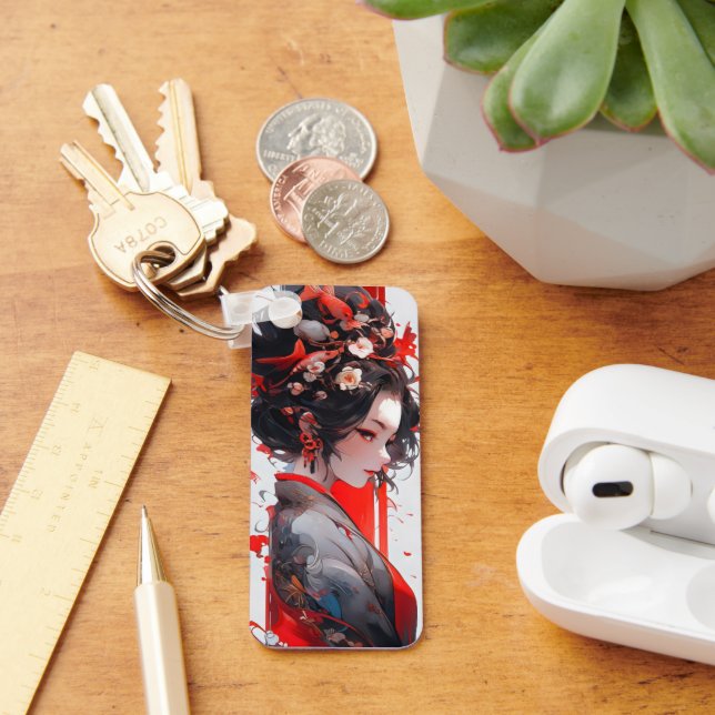 Porte-clés Femme Geisha Anime (Bureau)