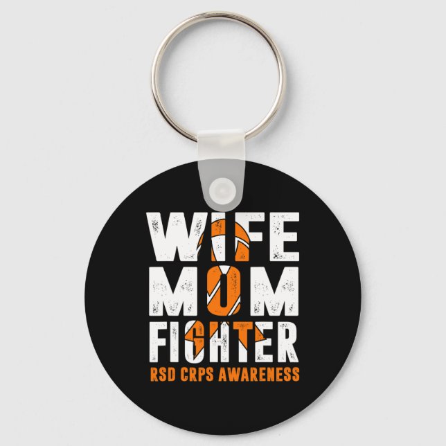 Porte-clés Femme Mère Fighter RSD Sensibilisation CRPS (Recto)