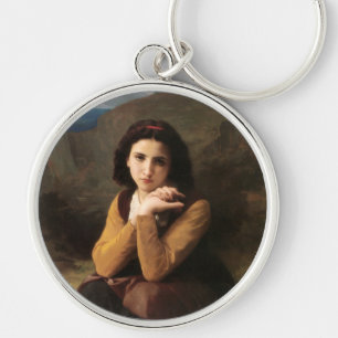 Porte-clés Femme Mignonne de Jeune Femme par Bouguereau