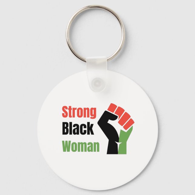 Porte-clés Femme noire forte (Recto)