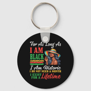 Porte-clés Femme noire je suis noire je suis historique je n'