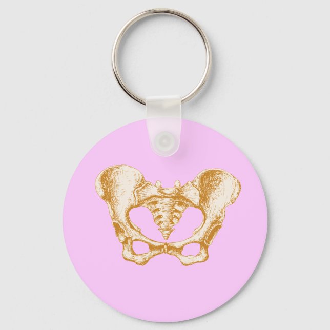 Porte-clés Femme Pelvis Sepia (Recto)