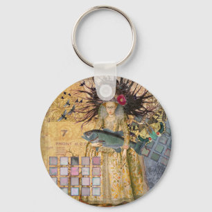Porte-clés Femme Poissons Vintage Classique Gothique