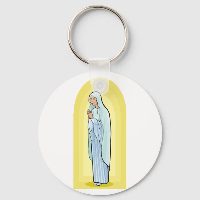 Porte-clés Femme priant Porte - clé religieux (Recto)