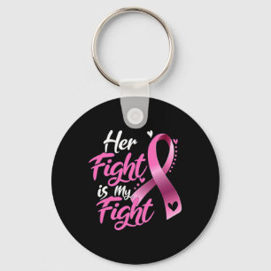 Porte-clés Femme Son combat est mon combat cancer du sein de 