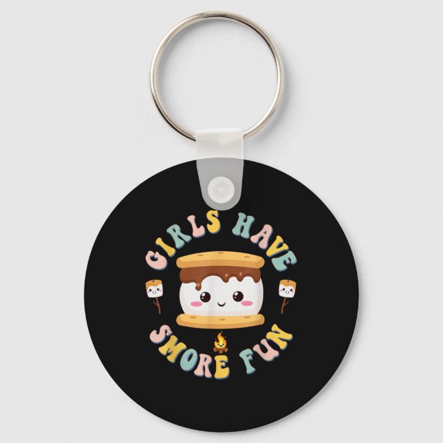 Porte-clés Femmes Camping Kawaii Filles de Smores ont Smore E (Recto)