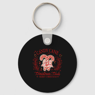 Porte-clés Femmes Coquette Bow Sucre de canne Christmas Club