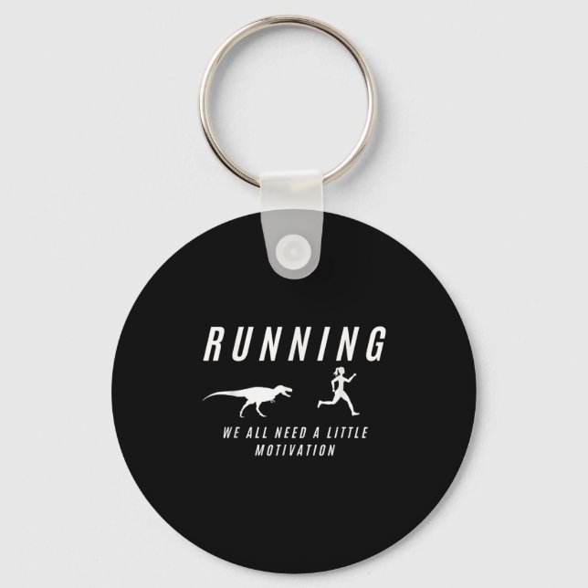 Porte-clés Femmes Courir Avec Motivation Raptor Funny Runner (Recto)