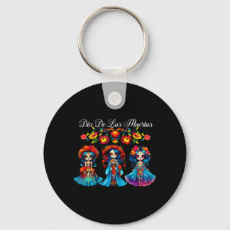Porte-clés Femmes Crâne de Sucre Dia De Los Muertos Catrina J