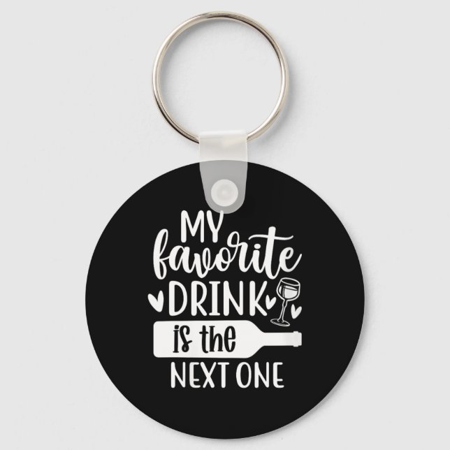 Porte-clés Femmes Drôle Sarcastique Boire Alcool Choquant (Recto)