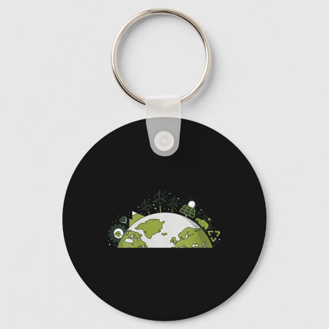 Porte-clés Femmes Énergie renouvelable &amp; Recyclage - (Recto)