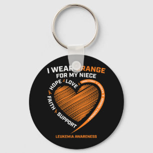 Porte-clés Femmes Hommes Je Porte L'Orange Pour Ma Nièce Leuk