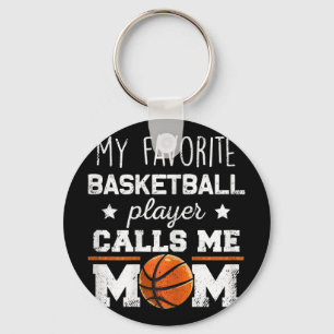 Porte-clés Femmes Mon Joueur De Basket Favori M'Appelle Maman