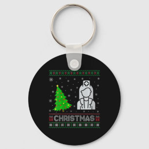 Porte-clés Femmes Nicu Infirmière Xmas Arbre Éclairage Laide