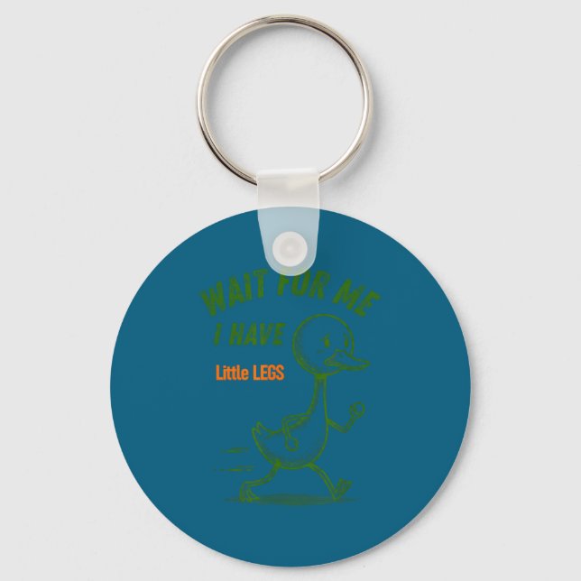 Porte-clés Femmes Petites Jambes Canard Canard Vert (Recto)