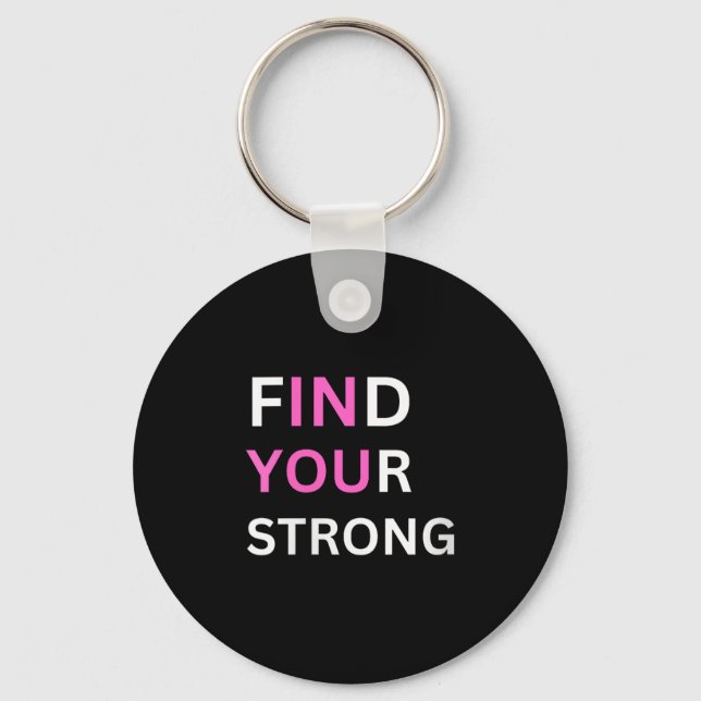 Porte-clés Femmes Trouvez Votre Force, En Vous ! Encolure en  (Recto)