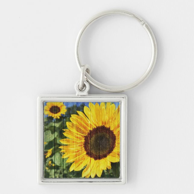 Porte-clés Fence painted de Sunflowers (Devant)
