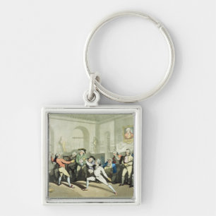 Porte-clés Fencing Academy de M.H Angelo, gravée par Charles