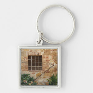 Porte-clés Fenêtre et mur en pierre ancien, Pienza, Italie