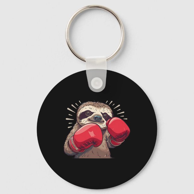 Porte-clés Fente De Boxe Avec Gants De Boxe Kickboxing Funny  (Recto)