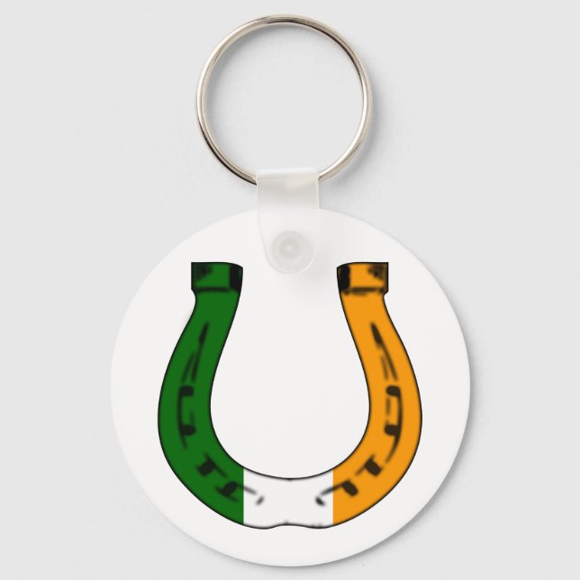 Porte-clés fer à cheval irlandais chanceux (Recto)