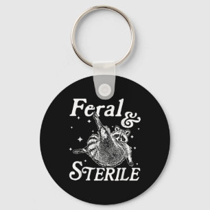 Porte-clés Feral Et Stérile, Funny Raccoon Meme