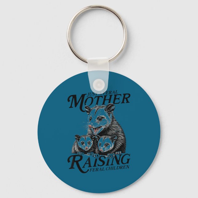 Porte-clés Feral Mom Ossum Funny Animal Quote Mother’s Day  (Recto)