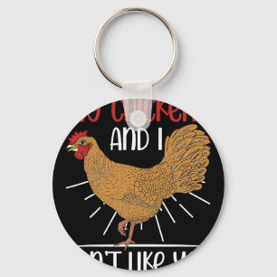 Porte-clés Ferme d'oiseaux drôle Mes poulets et je ne t'aime