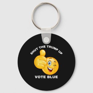 Porte-clés Fermer Le Vote Trump Blue Réélire Le Président Bid