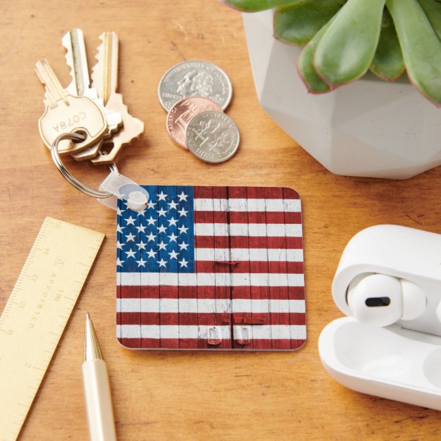 Porte-clés Fermes | American Flag Barn Mural (Bureau)