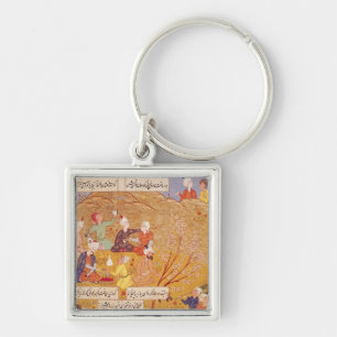 Porte-clés Festin en plein air de F.103v, d'un livre des