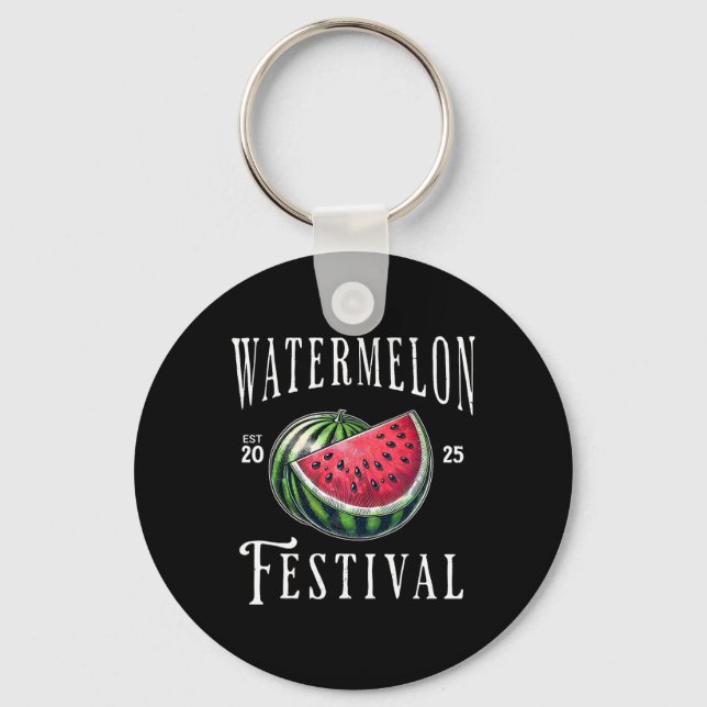 Porte-clés Festival de la Pastèque 2025 Melon Fruits Vacances (Recto)
