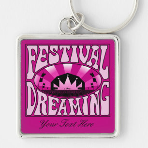 Porte-clés Festival Dream Vintage Retro Rose-Noir + rose