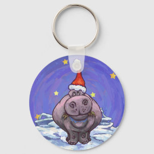 Porte-clés Festive Hippo Holiday