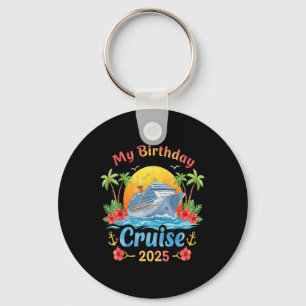 Porte-clés Festive My Birthday Cruise Ship Party 2025 Hommes,