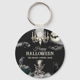 Porte-clés Fête annuelle Halloween crâne gothique vintage som