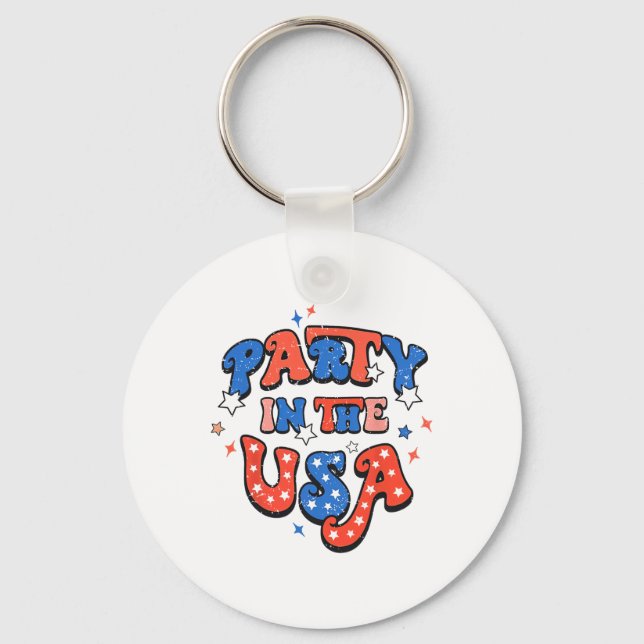 Porte-clés Fête Aux Etats-Unis 4 juillet Fête De L'Indépendan (Recto)