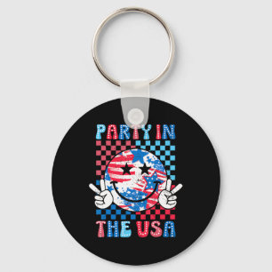 Porte-clés Fête Aux Etats-Unis 4 juillet Preppy Smile Kids Me