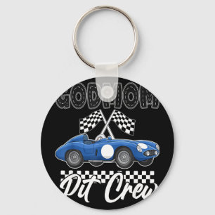Porte-clés Fête d'anniversaire de course de voiture de course
