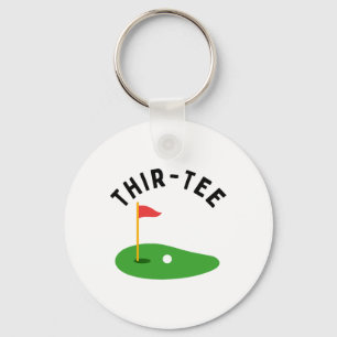 Porte-clés Fête d'anniversaire de golf 30e trentième golf P