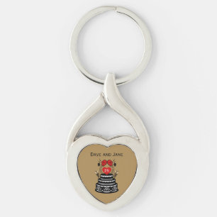 Porte-clés Fête d'anniversaire de mariage drôle