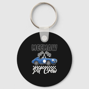 Porte-clés Fête d'anniversaire de voiture de course famille m