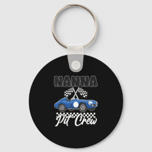 Porte-clés Fête d'anniversaire de voiture de course famille n