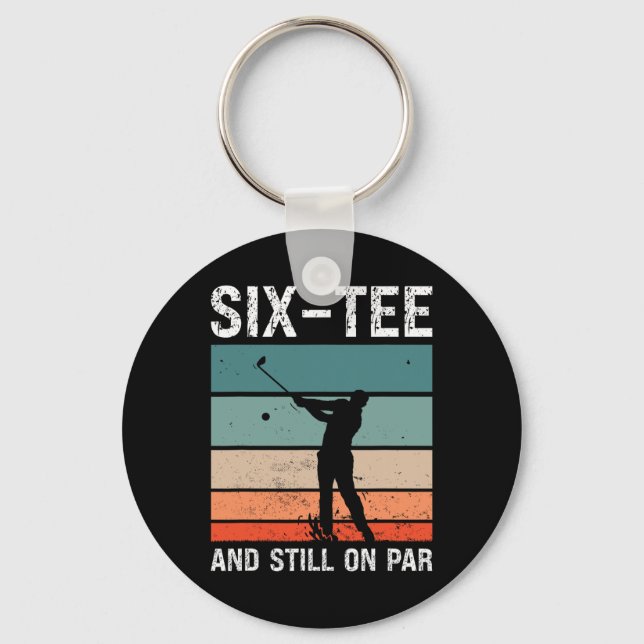 Porte-clés Fête d'anniversaire des 60 ans de golf Six-tee et  (Recto)