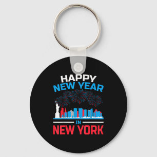 Porte-clés Fête de célébration du Nouvel An à New York