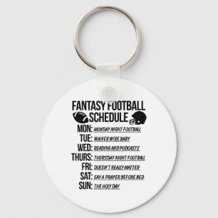 Porte-clés Fête de draft de football fantastique 