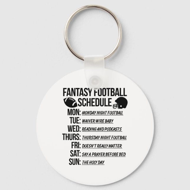 Porte-clés Fête de draft de football fantastique  (Recto)